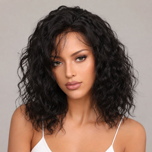 Messy Curly Full Lace Bob Wig