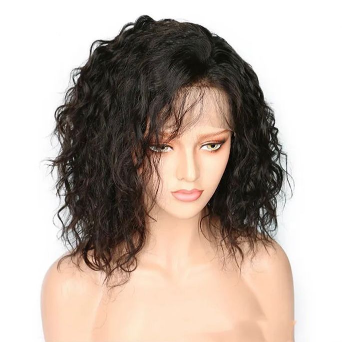 Messy Curly Full Lace Bob Wig